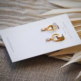 Kara Tozer Baguette Charm Huggie Hoops