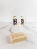 The Tenley Mini leather earrings  (leopard)