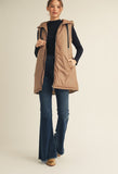 Zip Up Puff Hoodie Vest