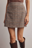 Plaid Tailored Mini Skirt