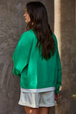 Cotton Polyester Crew Neck Sweatshirt Top