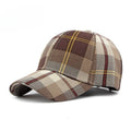 Preppy check print baseball cap