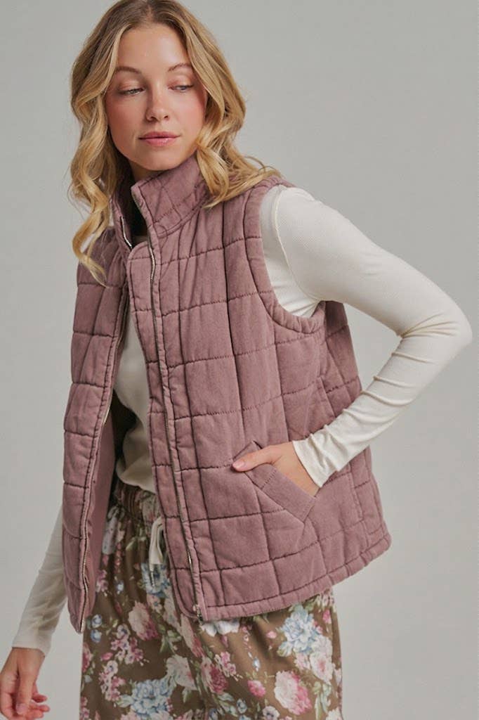 Vintage Washed Quilted Vest