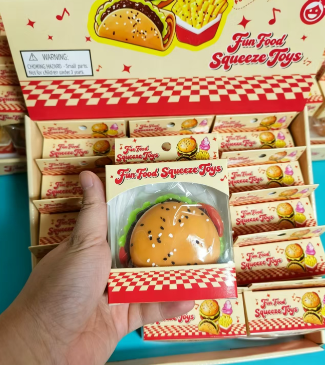 Burger Burrito Squishy Stress Relief Food Fidget Toy