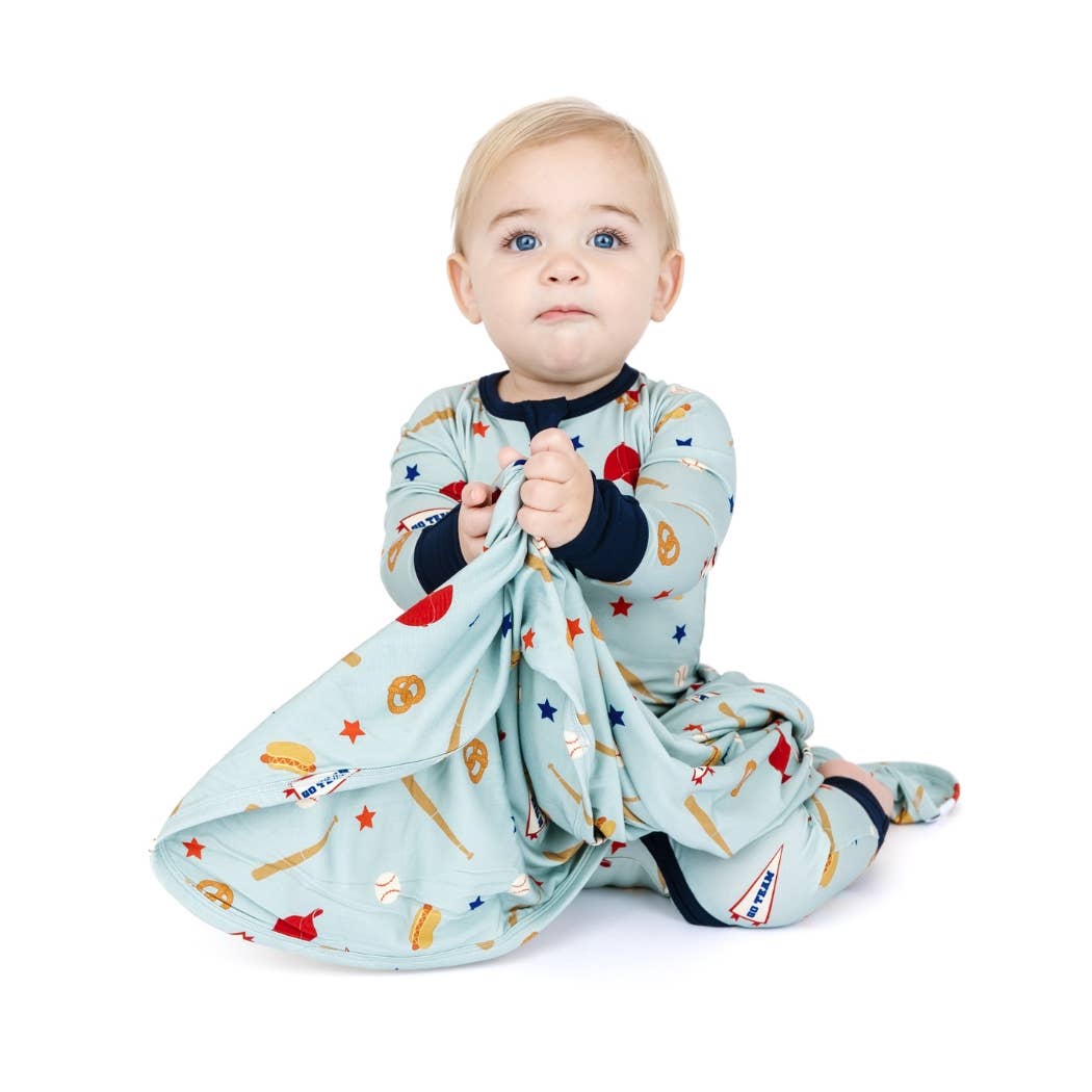 Play Ball Baseball Luxury Bamboo Blanket