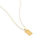 Waterproof Gold Mama Tag Pendant Necklace