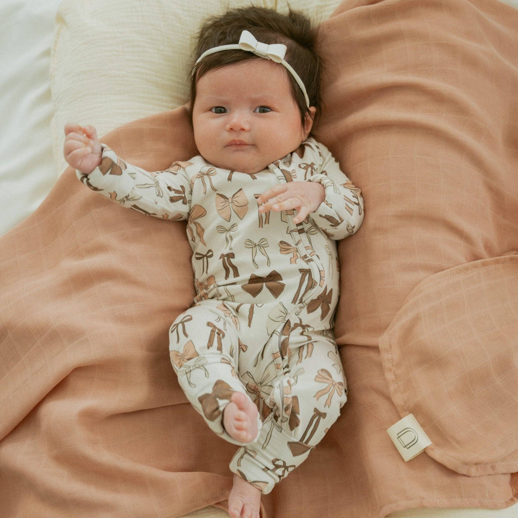 Bows Zipper Romper