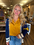 Oversized Varsity Cardigan
