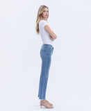 Vervet Mid-rise Medium Wash Raw Hem