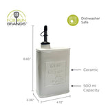 Fox Run White Ceramic Oil Can, 17 oz/500 ML