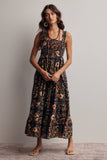 Floral Smocked Tiered Midi Dress