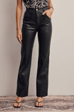 Faux Leather Straight Leg Pants
