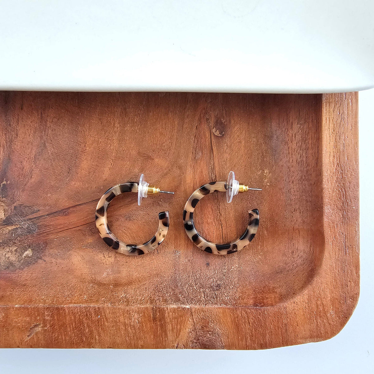 Cam Mini Hoops - Cheetah // Gifts, Jewelry, Earrings, Leopard