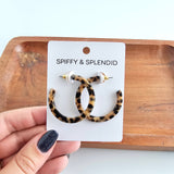 Camy Hoops - Cheetah // Fall, Earrings, Jewelry