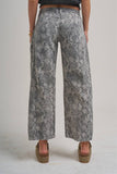 Snakeskin Barrel Leg Pant