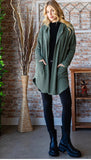 Ribbed Hooded Cardigan