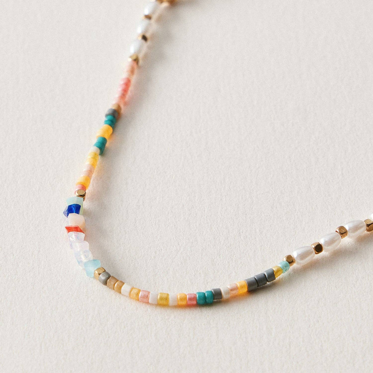 Colorful Beaded Pearl Anklet | Boho Summer Jewelry