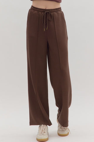 Wide Leg Front Seam Pants