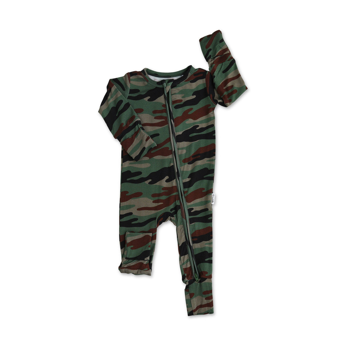 Bamboo Baby Pajama Sleepies Little Baby Zip Camo