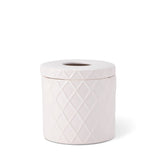 Ceramic Diamond Pattern Tissue Box - White