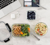 12 Piece Glass Kitchen Storage Containers with Lids - Black