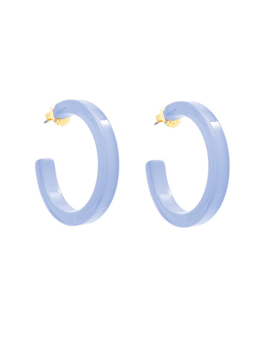 Medium Resin Open Hoop Earring