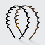 Zig Zag Headband 2pc - Black & Tort