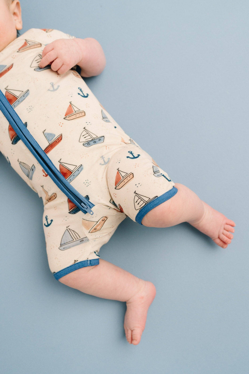 Nautical Sail Bamboo Short Romper