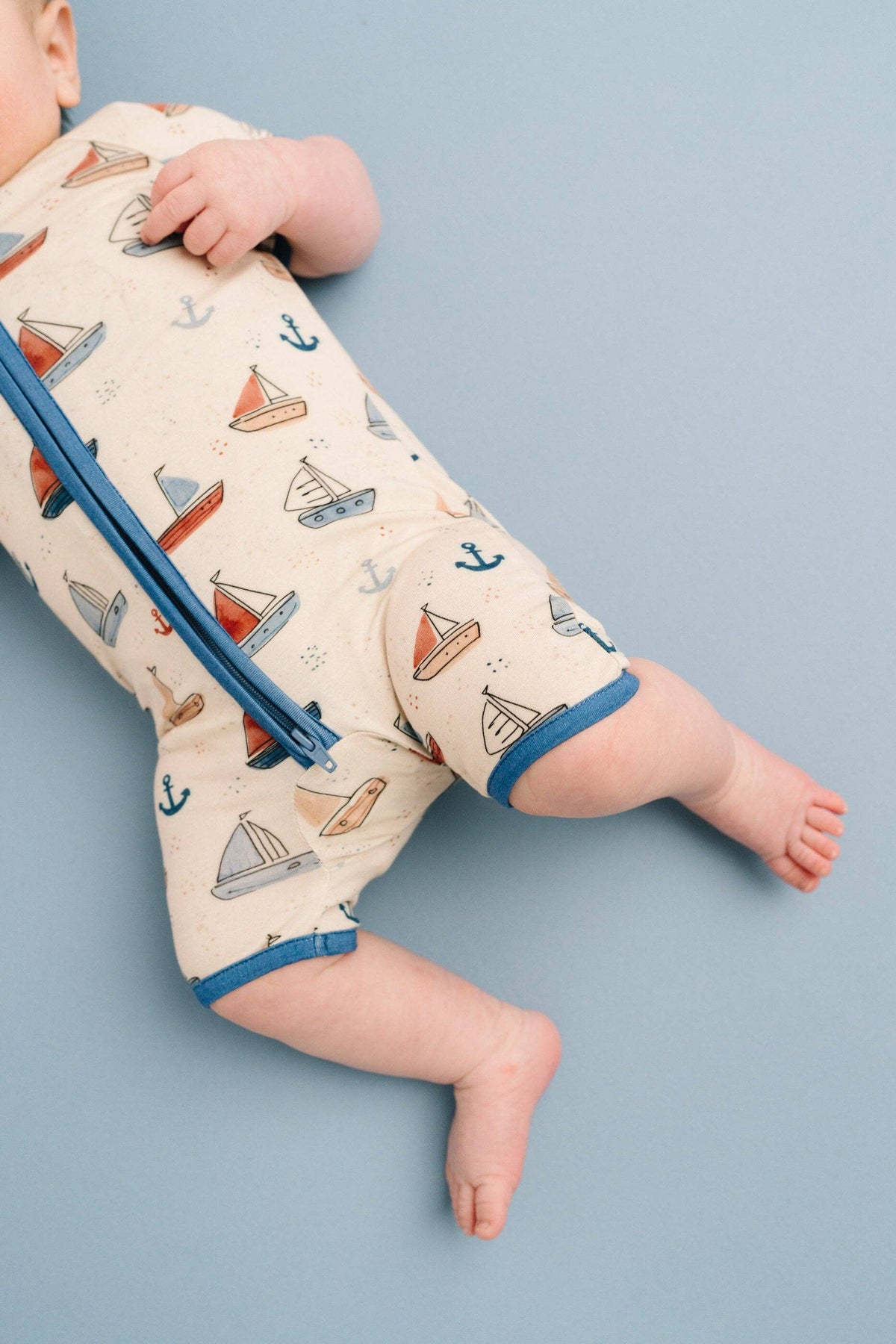 Nautical Sail Bamboo Short Romper