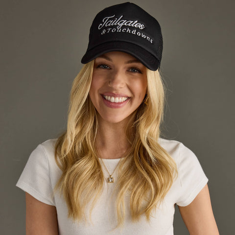 Black Tailgates & Touchdowns Trucker Hat