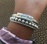 Sterling Beaded Cuﬀ