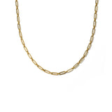 Waterproof Gold Paperclip Chain Necklace