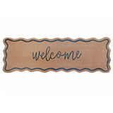 Scallop Shape Coir Door Mat Welcome 16"X48"
