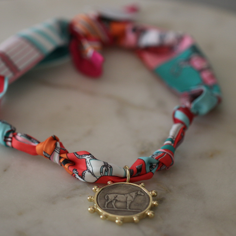 Derby Days Scarf Necklace Sunset