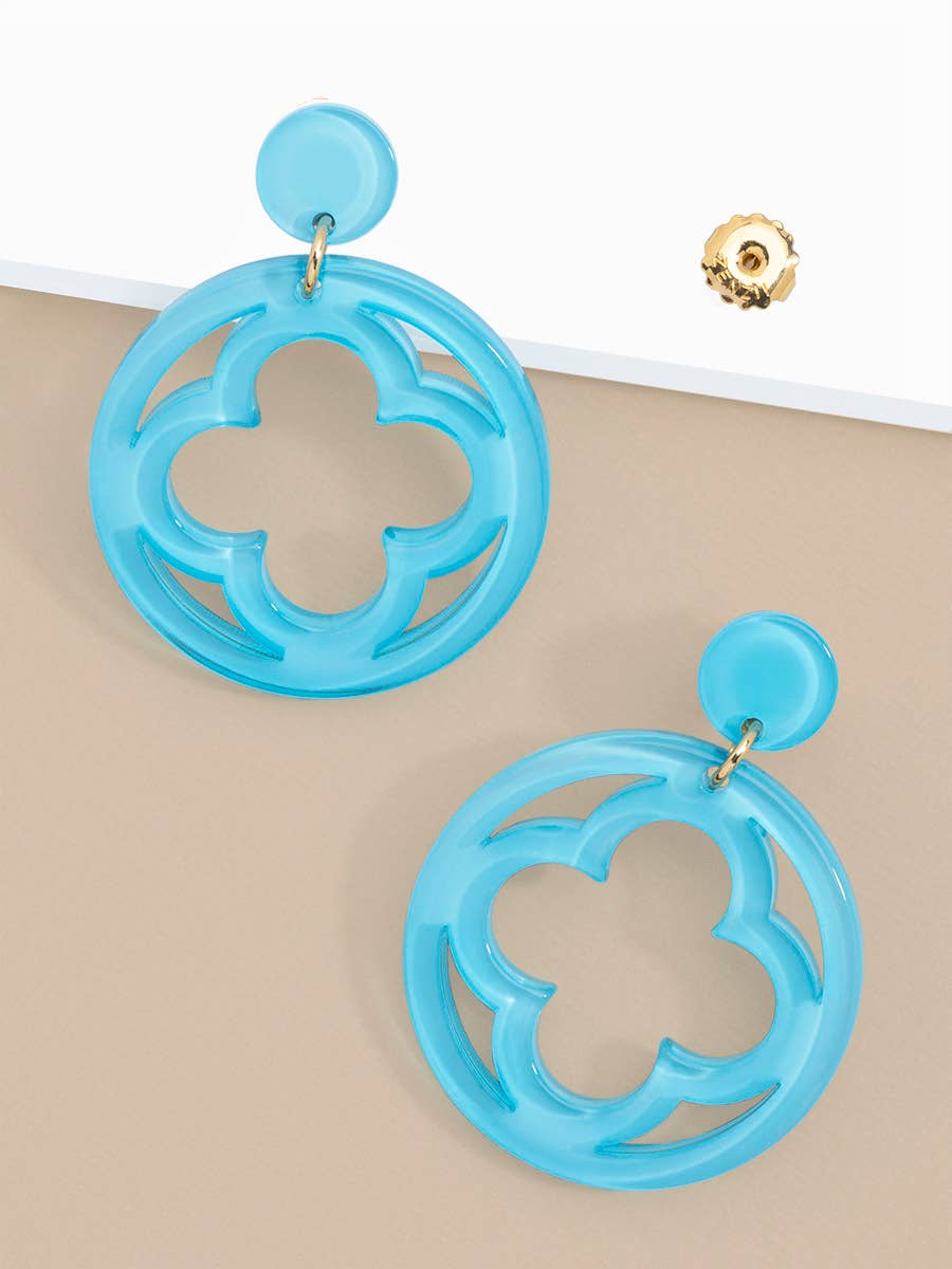 Zenzii Open Clover Drop Earring