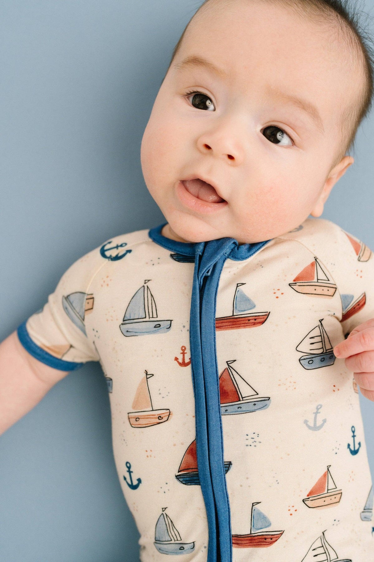 Nautical Sail Bamboo Short Romper