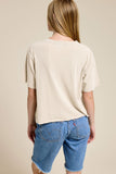 Ride 'Em Cowboy Graphic Raw Hem Faux Tee