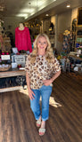 Leopard Dolman Top
