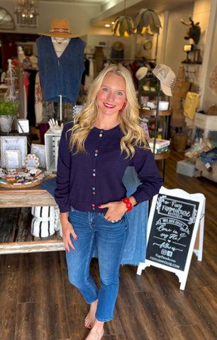 Cardigan with Button Detail
