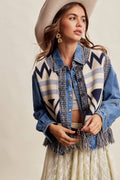 Western Fringe Knit Sweater Vest
