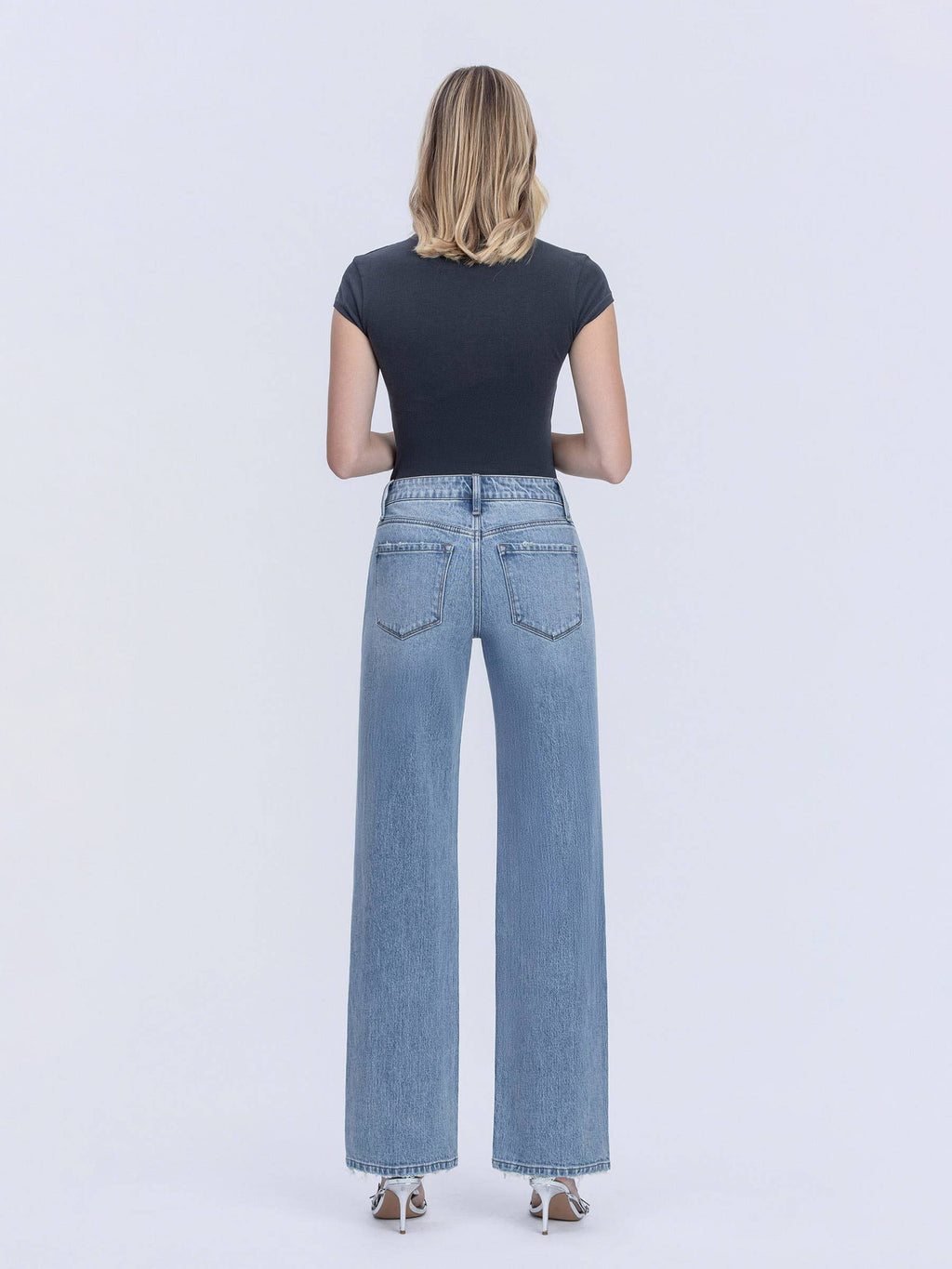 Vervet Mid Rise Slim Wide Jeans