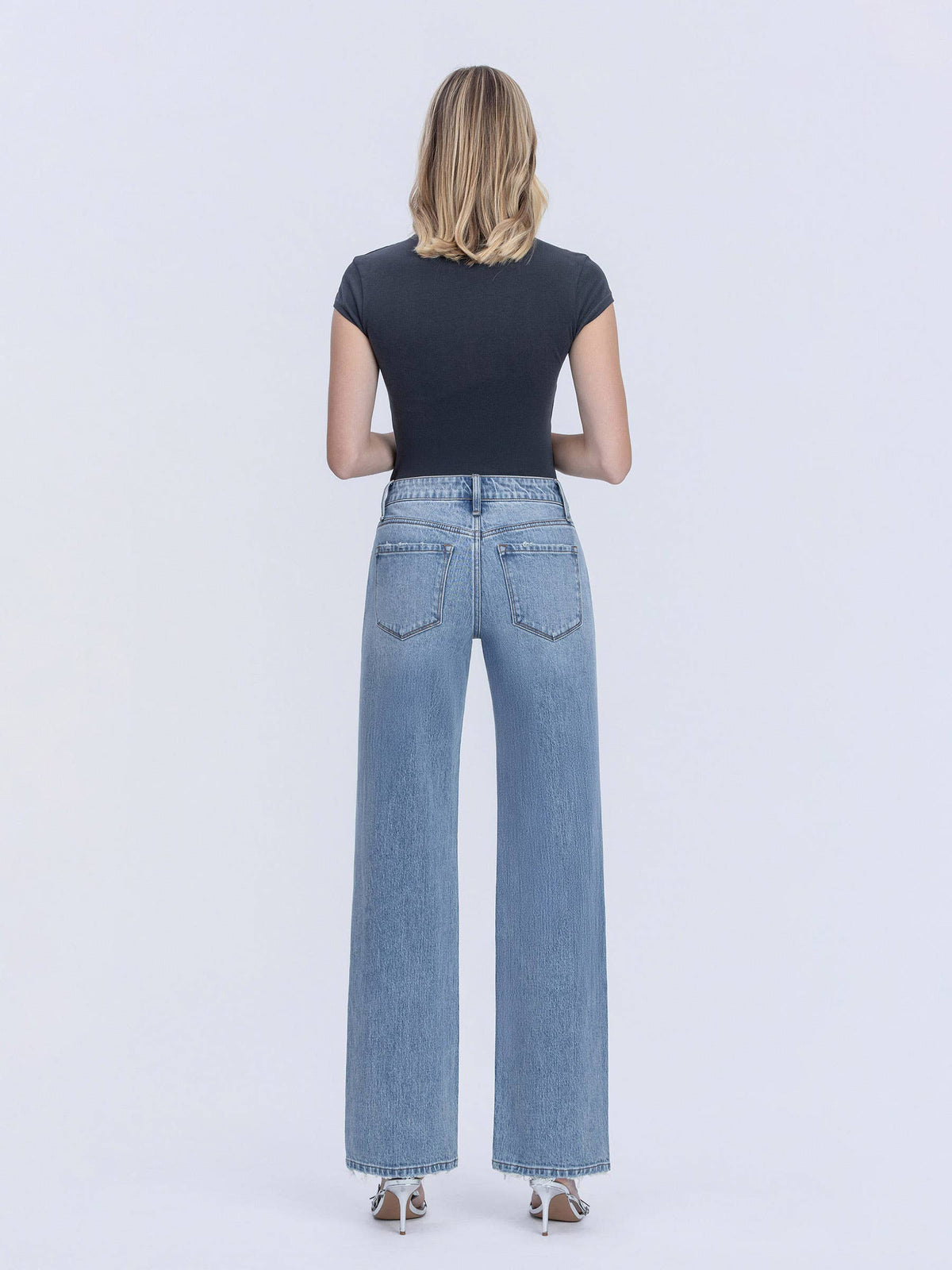 Vervet Mid Rise Slim Wide Jeans
