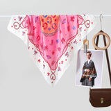 Pink Western Cowgirl Horseshoe Square Scarf Bandana