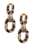 Resin Leopard Link Drop Earring Jewelry