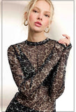 Leopard Mesh Layering Top