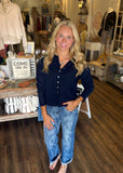 Daisy Print Wide Leg Jeans