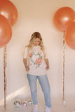 Scalloped Rose Heart Graphic Tee