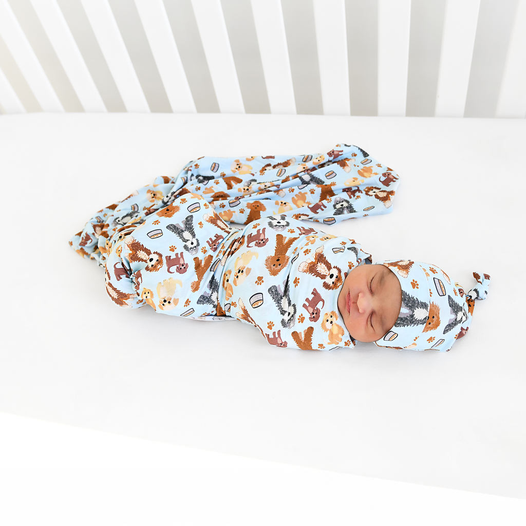 Griffin Swaddle Bamboo Baby Doodle Blanket