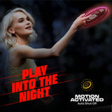 Rechargeable Light-up Flying Disc, Motion Activated Frisbee