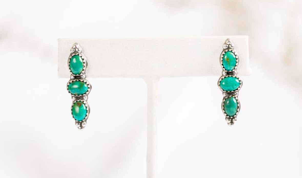 Turquoise Cluster Earring